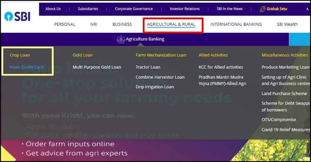 KCC Loan Yojana | Kisan Credit Card Yojana | kisan credit card apply online sbi 